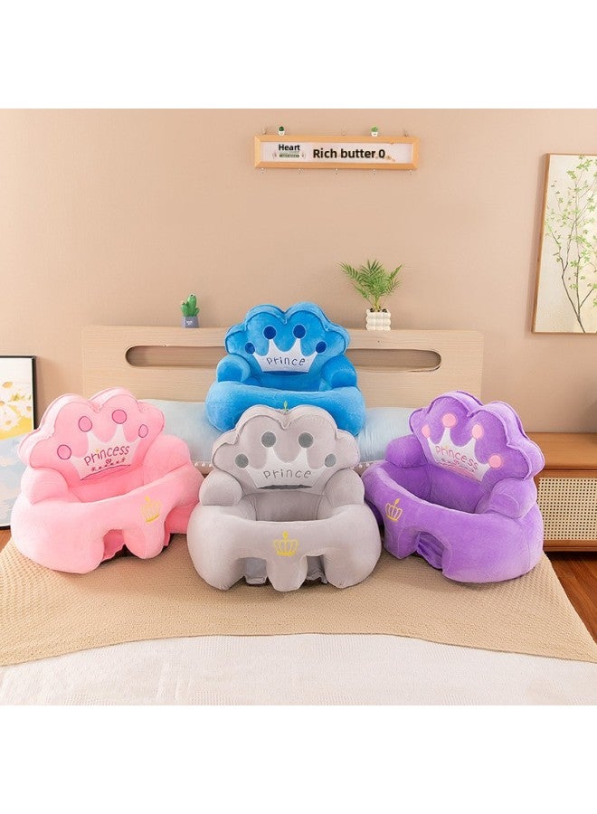 Crown Baby Seat Infant Learning To Sit Sofa Baby Learning To Sit Artifact Anti-rollover Manufacturers Wholesale-Specifications:Leather Shell (without Filling)-Color:Gray Crown - Image 5