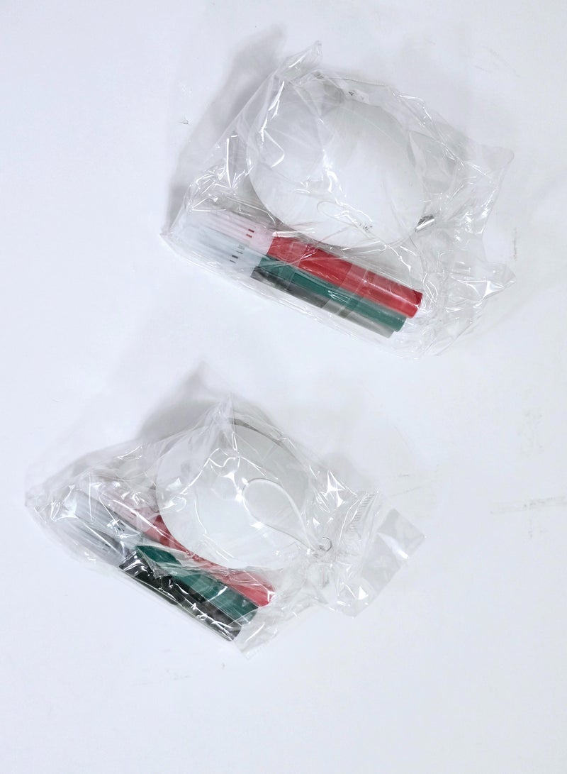 UAE Flag Color Face Paints Red Green and Black  Plastic Egg - Image 3