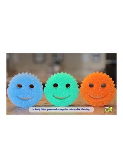 Scrub Daddy Flex Texture Multicolour Sponge - Scratch-Free Dish Sponge Colour Variety Pack - BPA Free & Made with Polymer Foam - Stain & Odor Resistant Kitchen Sponge – Assorted, Pack Of 1.  - Image 3