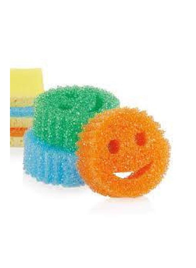 Scrub Daddy - إسفنجة فليكس بنسيج متعدد الألوان - إسفنجة صحون خالية من الخدوش مجموعة متنوعة من الألوان - خالية من BPA ومصنوعة من رغوة بوليمر - إسفنجة مطبخ مقاومة للبقع والروائح - مجموعة متنوعة، عبوة من 1. - Image 1