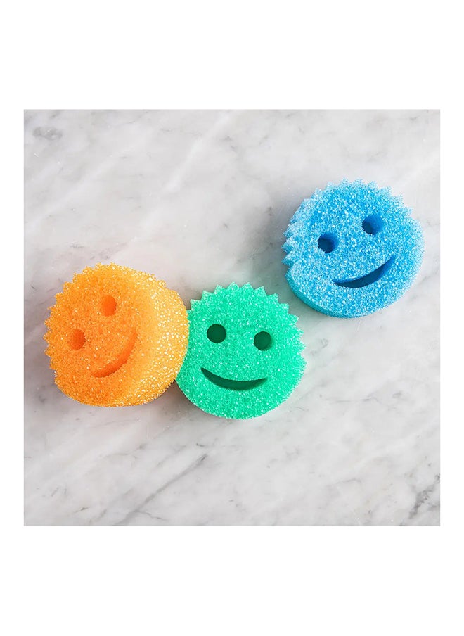 Scrub Daddy - إسفنجة فليكس بنسيج متعدد الألوان - إسفنجة صحون خالية من الخدوش مجموعة متنوعة من الألوان - خالية من BPA ومصنوعة من رغوة بوليمر - إسفنجة مطبخ مقاومة للبقع والروائح - مجموعة متنوعة، عبوة من 1. - Image 1