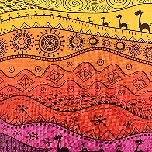 IM FAB IMFAB Camel Multicolor Digital Printed Decorative Canvas Cotton Cushion Covers Set of 5 pcs(40x40 Cms,16x16 Inchs) - Image 3