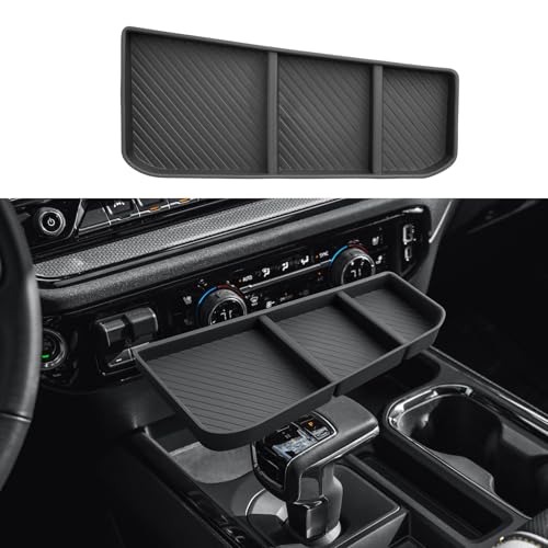EcoZen 2026 Silverado 1500 Center Console Organizer Upgrade For 20232026 Chevy Silverado 1500GMC Sierra 1500 Center Console Organizer Under Screen Organizer Only Fit Full Console wBucket Seats - Image 1