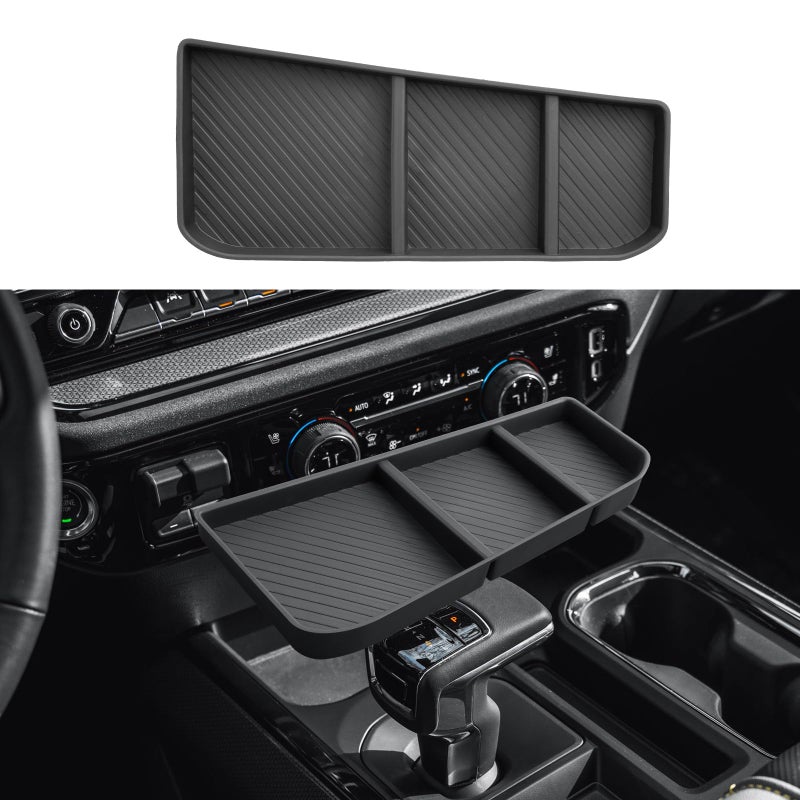EcoZen 2026 Silverado 1500 Center Console Organizer Upgrade For 20232026 Chevy Silverado 1500GMC Sierra 1500 Center Console Organizer Under Screen Organizer Only Fit Full Console wBucket Seats - Image 2