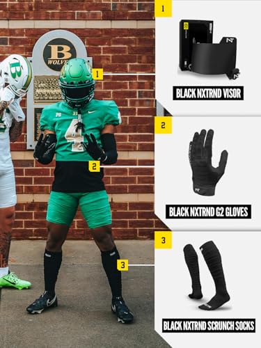 NXT NXTRND Nxtrnd XTD Scrunch Football Socks, Extra Long Padded Sport Socks for Men & Boys (Black, L/XL) - Image 5
