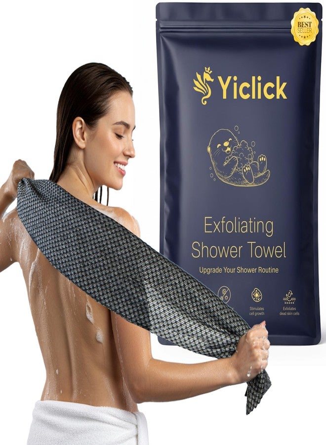 Yiclick 2 Pack Exfoliating Washcloth Towels - Exfoliating Body Scrubber Exfoliator, Back Scrubber for Use in Shower Bath, Japanese & Korean Scrub Wash Cloths, Loofah Lufa Sponge Washer for Women Men - Image 1