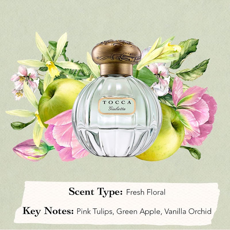 Tocca Giulietta Women's Perfume, 1.7oz (50 ml) - Fresh Floral, Pink Tulips, Green Apple, Vanilla Orchid Fragrance - Hand-Finished Bottle - Image 5