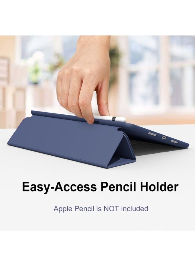 for Samsung Galaxy Tab A9 Case Cover,Transparent Airbag With Pen Slot For Anti Drop, Tablet Protective Cover, Triple Fold Multi Angle Design, Automatic Wake-up/sleep, Soft Leather,Purple - Image 5