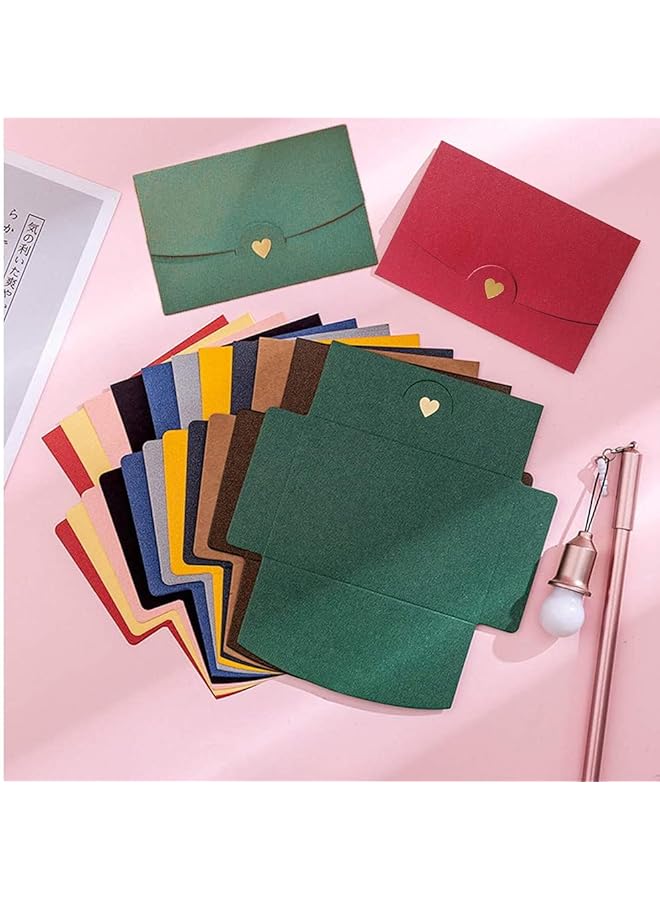 إيروريكس مجموعة من 20 مظروفًا صغيرًا من ورق الكرافت واللؤلؤ مع مشبك على شكل قلب برونزي، مثالية لحفلات الزفاف وأعياد الميلاد والهدايا التي تصنعها بنفسك في عيد الميلاد وعيد الحب - Image 2