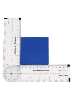 Learning Advantage -7752 Angle Measurement Ruler - Clear, Flexible And Adjustable Geometry Measuring Tool - Measure Angles To 360 Degrees And Lines To 12"  - Image 2