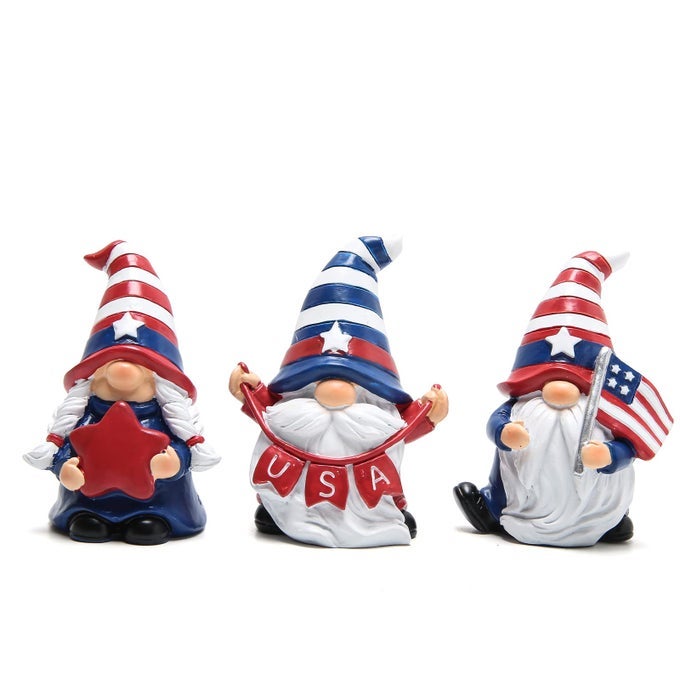 PATRIOTIC GNOME DECORATIONS FOR HOME MEMORIAL DAY 3PCS