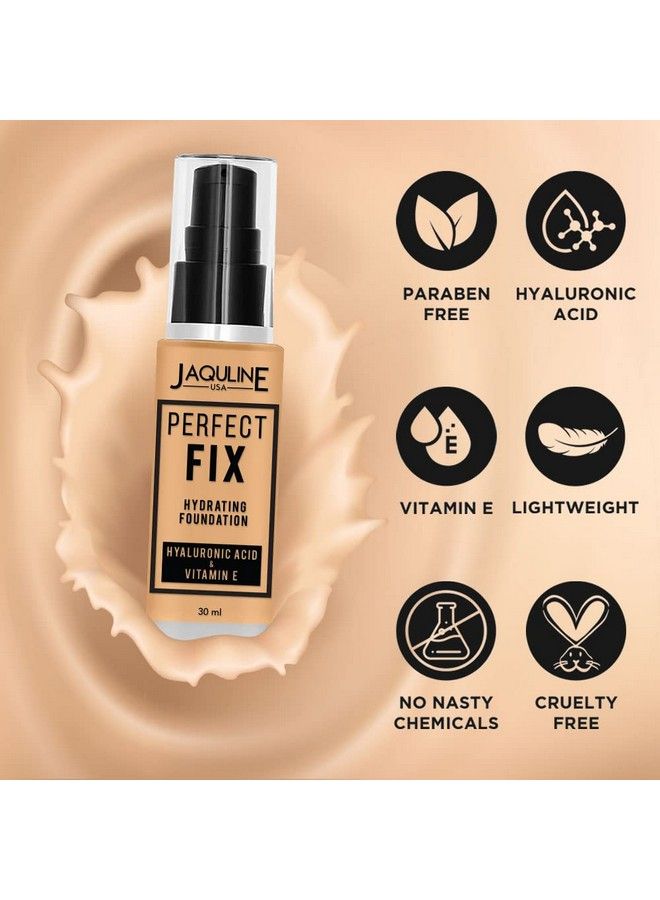 Jaquline USA Profix Ultra Hydrating Foundation 30Ml Golden Beige 3 ;Highly Nourishing ; Lightweight ; Chemicalfree ; Velvety Touch ; Long Lasting ; Hyaluronic Acid & Vitamin E ;Easily Blendable - Image 5