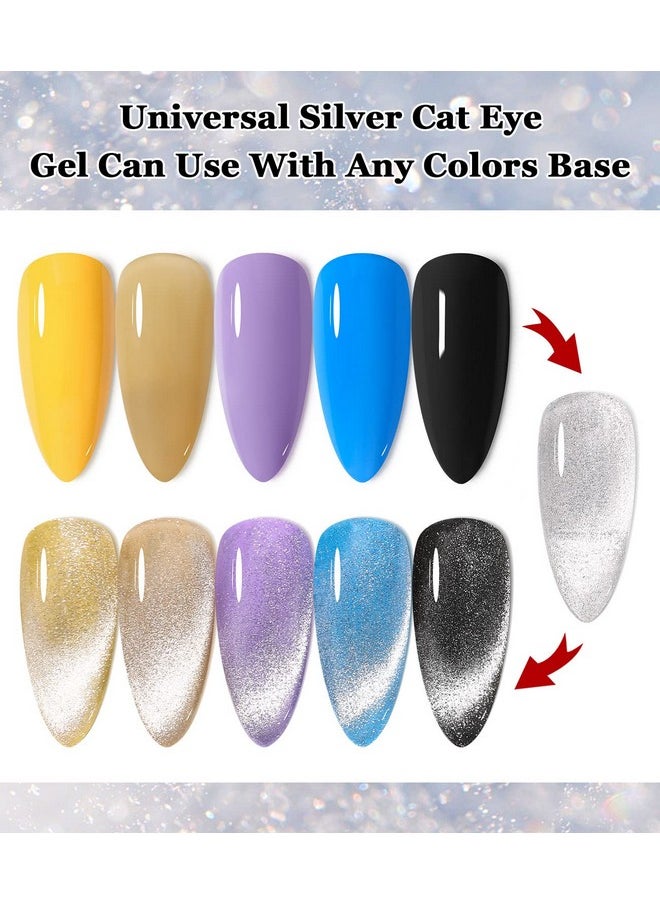 MAJOR DIJIT 15ml Soak Off 9D Wide Cat Eye Gel Nail Polish Bright Silver UV Magnetic Gel Polish Enamel Lacquer Glitter Velvet Nail Art Varnish  - Image 2
