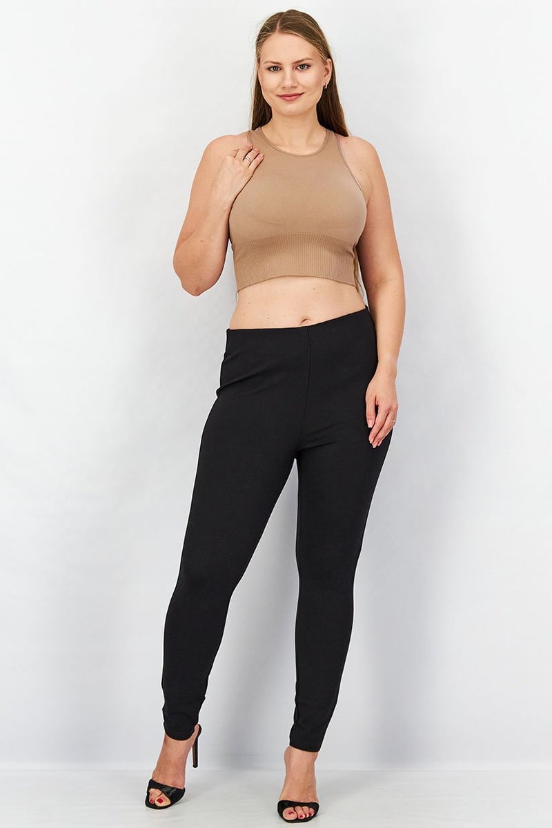 Tchibo Women Solid Ankle Length Leggings, Black - Image 4