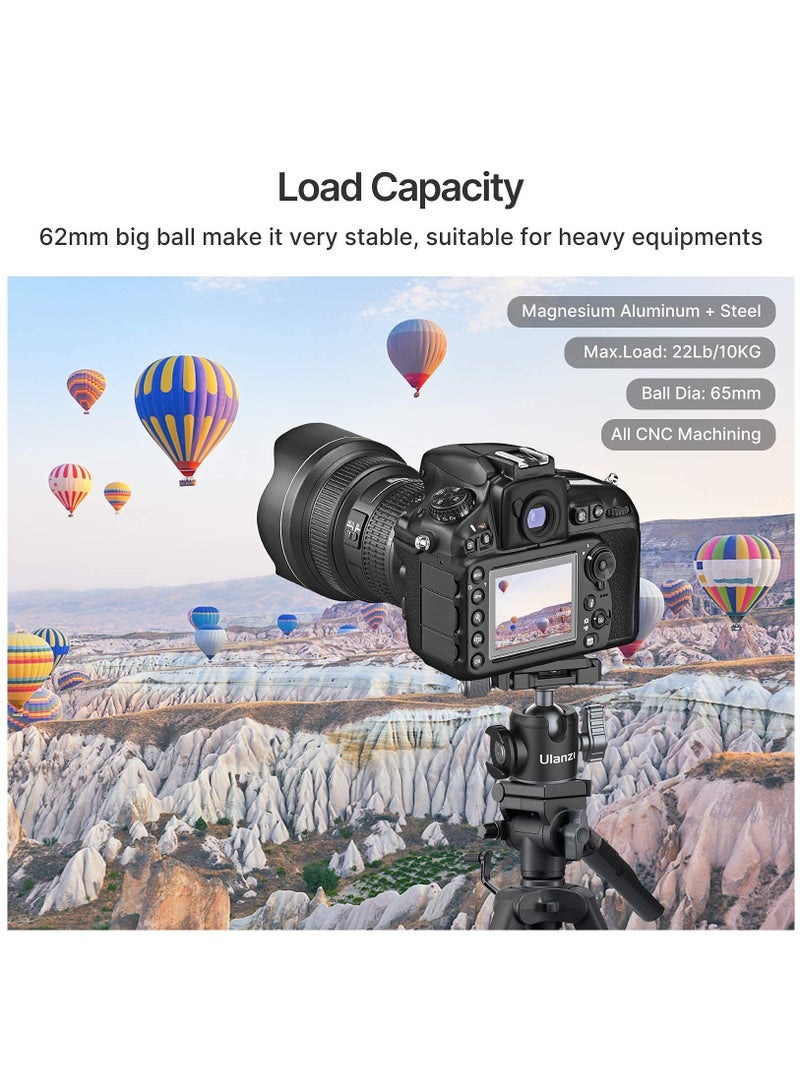 Excefore Tripod Ball Heads for 1/4" Tripod, U-80L Camera BallHead Metal Mini Ball Head 360 Degree Rotating Panoramic Arca Quick Release Plate & Cold Shoe, for DSLR Camera Camcorder Tripod Monopod Slider  - Image 5