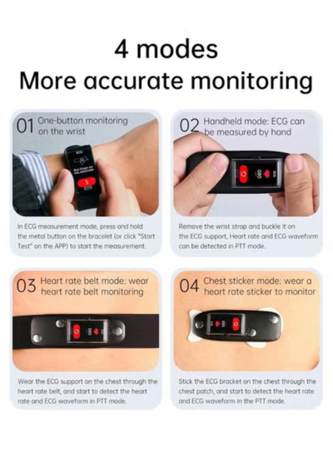 AROAQ Blood Glucose Test Smart Watch, E600 Blood Glucose Monitoring Smartwatch, 1.47Inch TFT Non-Invasive Blood Glucose Smart Watch, Fitness Watch with Multi Sport Modes for Men Women  - Image 3