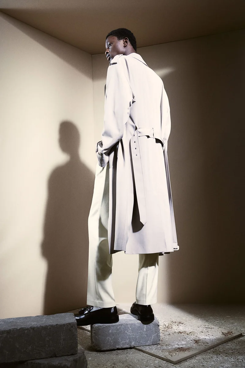 H&M Regular Fit Tailored linen-blend trousers