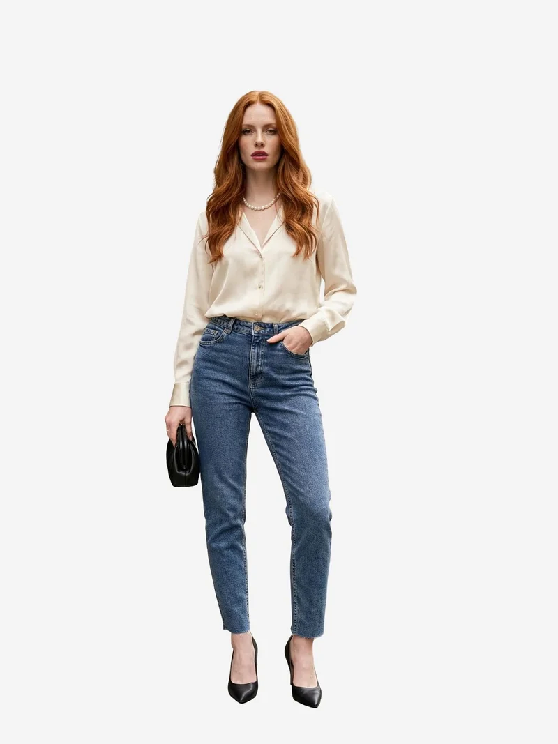 MY FASHION High Waist Skinny Leg Denim Pants