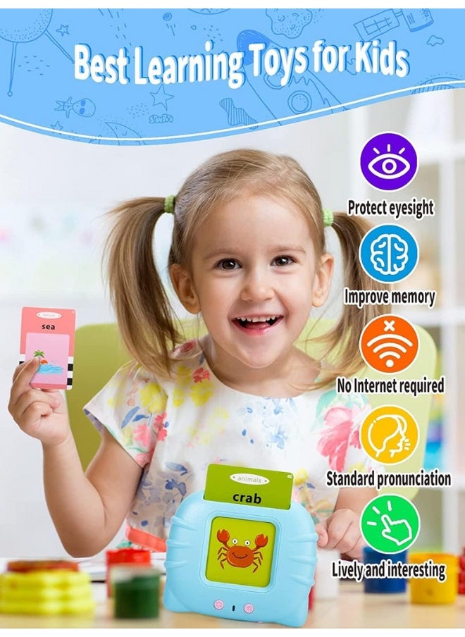 Generic Toys Educational Learning Talking Flash Cards Talking English Words Preschool Electronic Reading Early Talking Flashcards Toy for Kids Boys Girls Baby 112 pcs Card  - Image 2