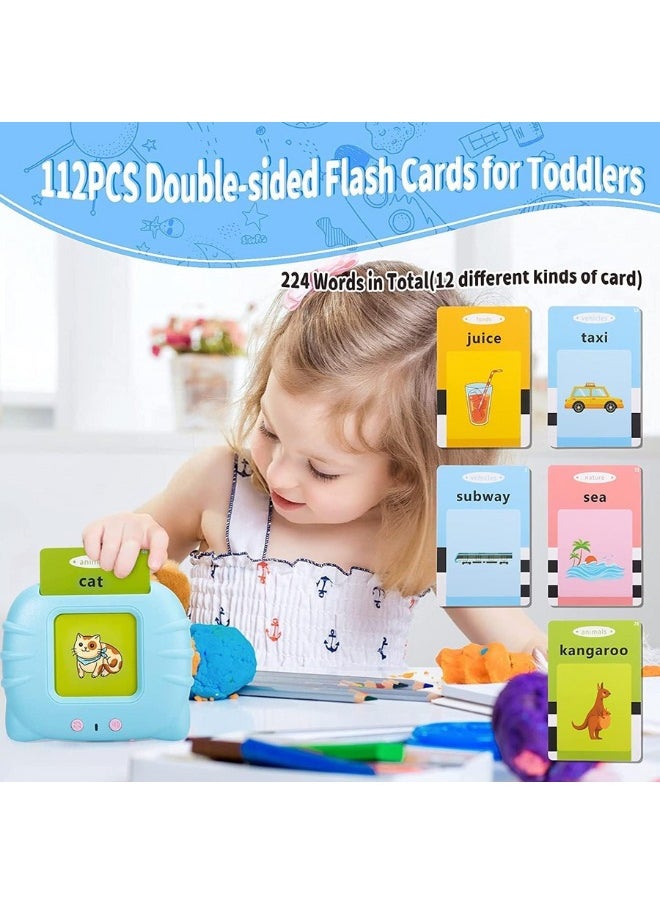 Generic Toys Educational Learning Talking Flash Cards Talking English Words Preschool Electronic Reading Early Talking Flashcards Toy for Kids Boys Girls Baby 112 pcs Card  - Image 4