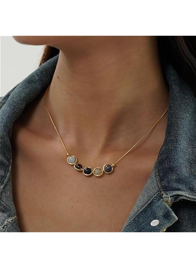 Arabest Birthday Gifts -  Natural Stone Zodiac Necklace Gifts for Women Girls Crystals and Healing Stones Necklaces Horoscope Necklace Gifts for Her Women - Image 5