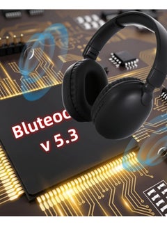 SODO SODO SD-1101 Wireless Headphone - Supports Bluetooth 5.0 connection - Charging cable - Very distinctive shape that matches all categories - Chic - AUX input - TF card support - Supports FM radio - Foldable - Very pure Hi-Fi sound with built-in microphone - Elegant design with the highest materials - Black  - Image 2