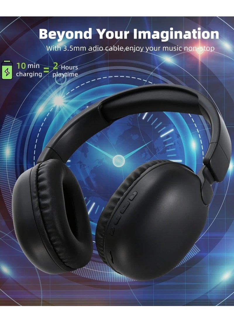SODO SD-1101 Wireless Headphone - Supports Bluetooth 5.0 connection - Charging cable - Very distinctive shape that matches all categories - Chic - AUX input - TF card support - Supports FM radio - Foldable - Very pure Hi-Fi sound with built-in microphone - Elegant design with the highest materials - Black