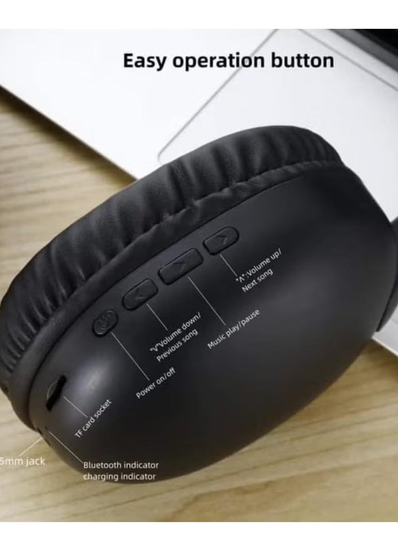 SODO SD-1101 Wireless Headphone - Supports Bluetooth 5.0 connection - Charging cable - Very distinctive shape that matches all categories - Chic - AUX input - TF card support - Supports FM radio - Foldable - Very pure Hi-Fi sound with built-in microphone - Elegant design with the highest materials - Black