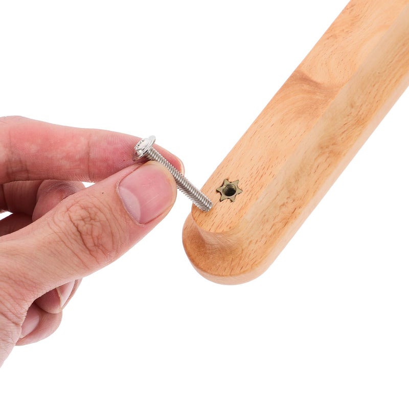 Wooden T Shape Cabinet Pulls 160mm Hole Spacing Beech Drawer Handles For Kitchen Dresser Bathroom - Image 4