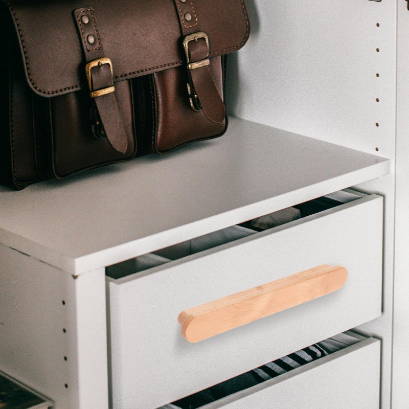 Wooden T Shape Cabinet Pulls 160mm Hole Spacing Beech Drawer Handles For Kitchen Dresser Bathroom - Image 5