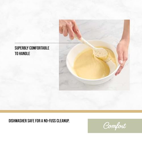 Trudeau Confetti Silicone Utensil Set – 11" Spatula, 11" Spoonula & 8" Small – Reinforced hybrid flexible silicone, BPA-free, heat resistant to 428°F, ergonomic & dishwasher safe. - Image 4