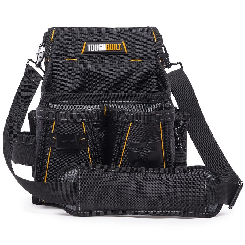 ToughBuilt â€“ Electrician Pouch, Heavy-Duty Tool Pouch, 13 Pockets and Loops, Tape Measure Clip, and Reinforced 1680D Fabric for Electricians, and Professional Jobsite Organization (TB-314-2) - Image 1