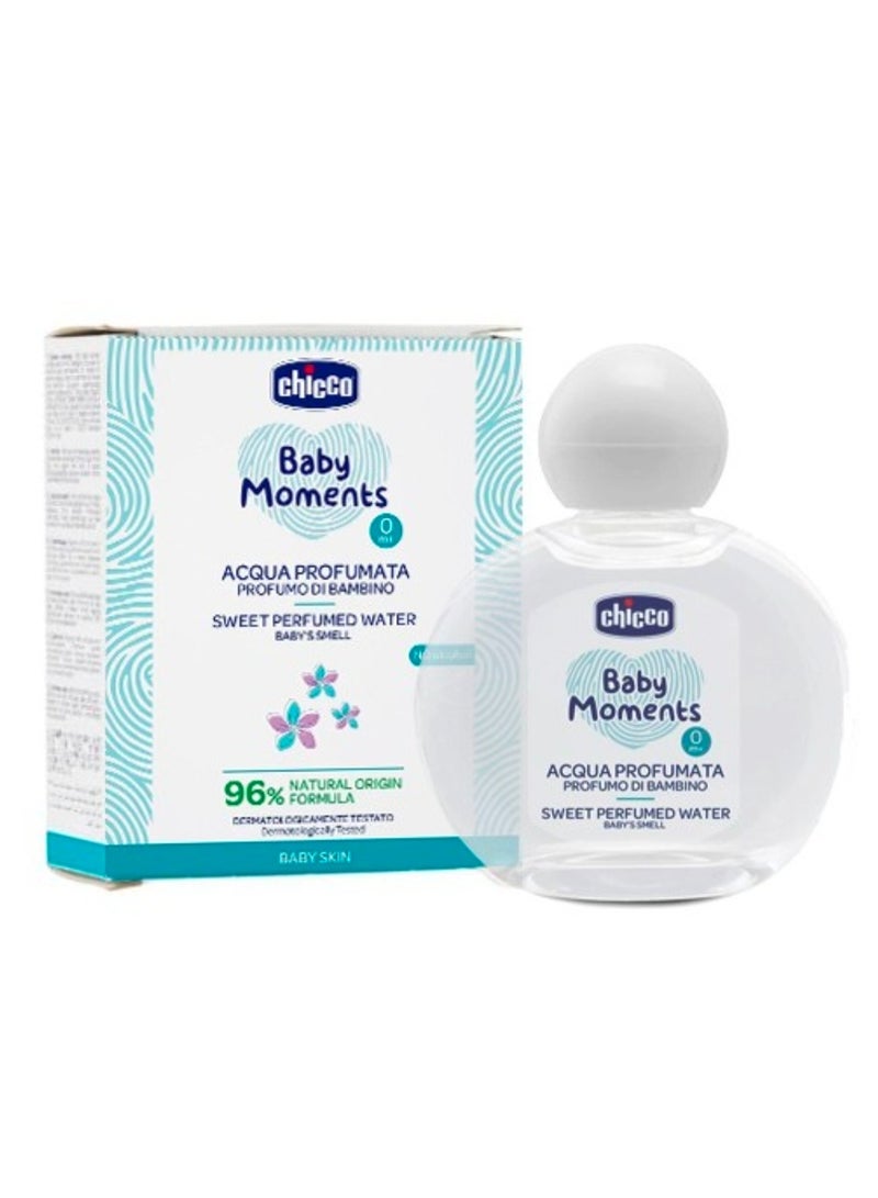 Chicco Baby Moments Sweet Perfumed Water Baby's Smell For Baby Skin, 0 Months+, 100 ML - Image 2