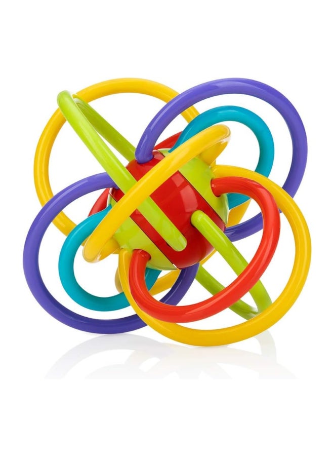 Nuby Lots of Loops Teether Toy, Multi-Texture Baby Teething Ring for Gum Relief, Easy Hold Sensory Development Toy for Infants and Toddlers, Assorted - Image 1