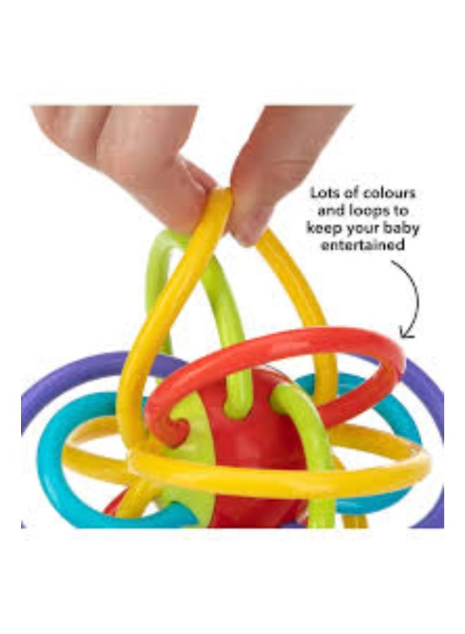 Nuby Lots of Loops Teether Toy, Multi-Texture Baby Teething Ring for Gum Relief, Easy Hold Sensory Development Toy for Infants and Toddlers, Assorted - Image 2