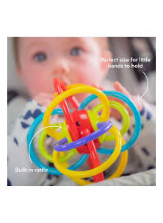 Nuby Lots of Loops Teether Toy, Multi-Texture Baby Teething Ring for Gum Relief, Easy Hold Sensory Development Toy for Infants and Toddlers, Assorted - Image 3
