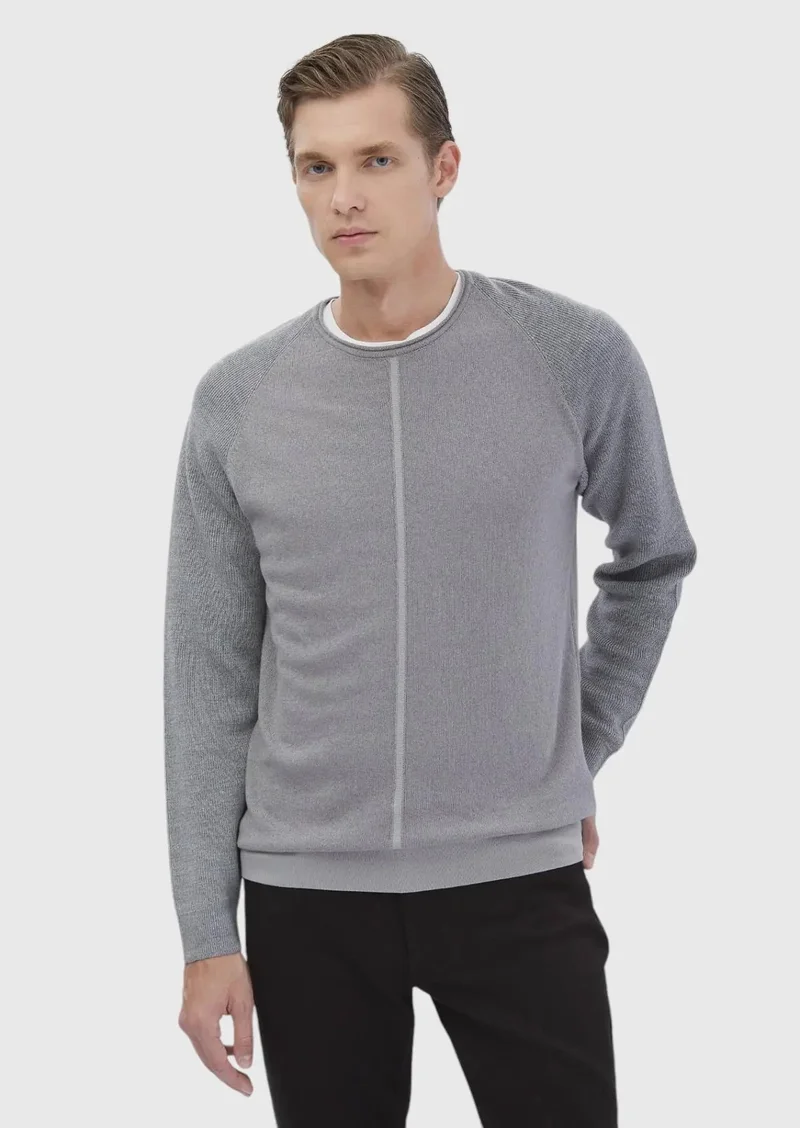 RAMSEY Grey Knitwear Sweatshirt