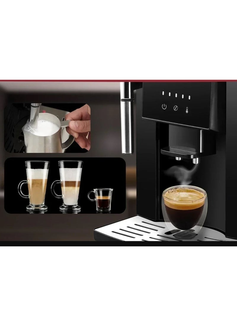 ecoffee - automatic coffee maker, 19 bar espresso coffee maker with coffee grinders and LCD touch screen 1200 W - Image 1