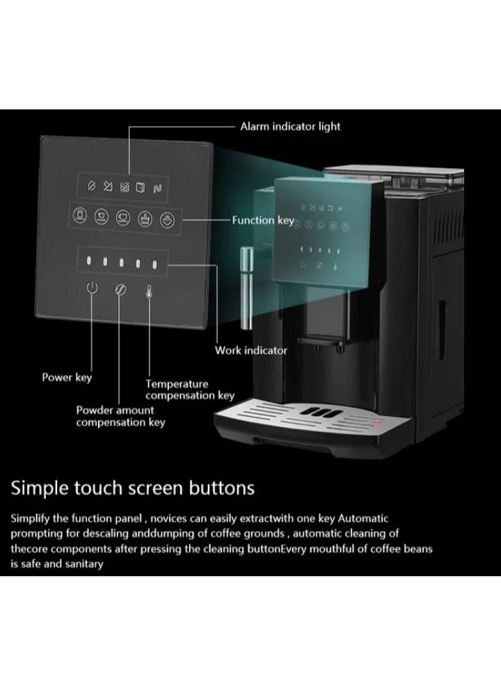 ecoffee - automatic coffee maker, 19 bar espresso coffee maker with coffee grinders and LCD touch screen 1200 W - Image 1