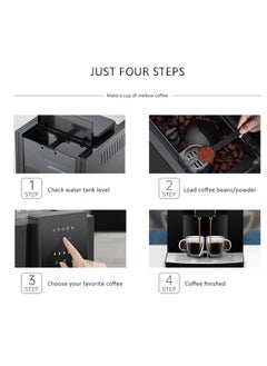 automatic coffee maker, 19 bar espresso coffee maker with coffee grinders and LCD touch screen 1200 W - pzsku/ZA725E079AF2D84D11F3CZ/45/_/1716896850/e7cc3304-63bf-47b0-ade8-d556c9546415