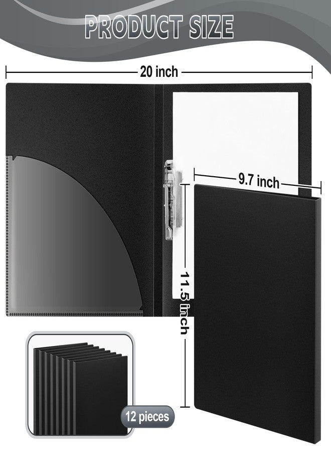 تيلينغ مجموعة من 12 مجلدًا بدون حلقات من تيلينج، مقاس 8.5 × 11 بوصة، مزودة بجيب، ومشبك معدني مرن، وأغطية بلاستيكية، و100 صفحة بحجم الرسائل، مناسبة للعمل والدراسة (أسود). - Image 2