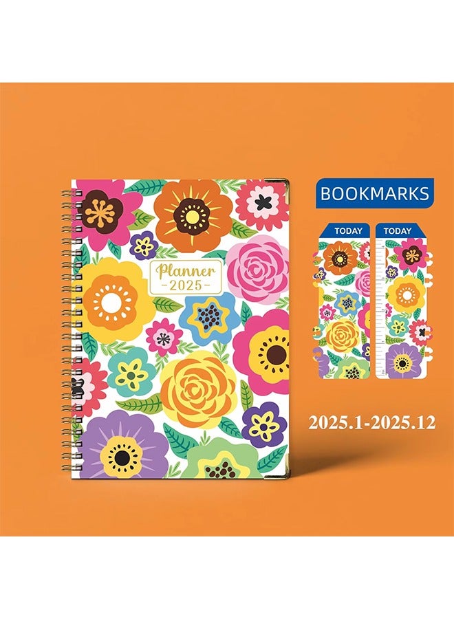 Generic Bview Art 2025 Weekly Planner English A5 Agenda PLANNER Coil Notebook  - Image 1