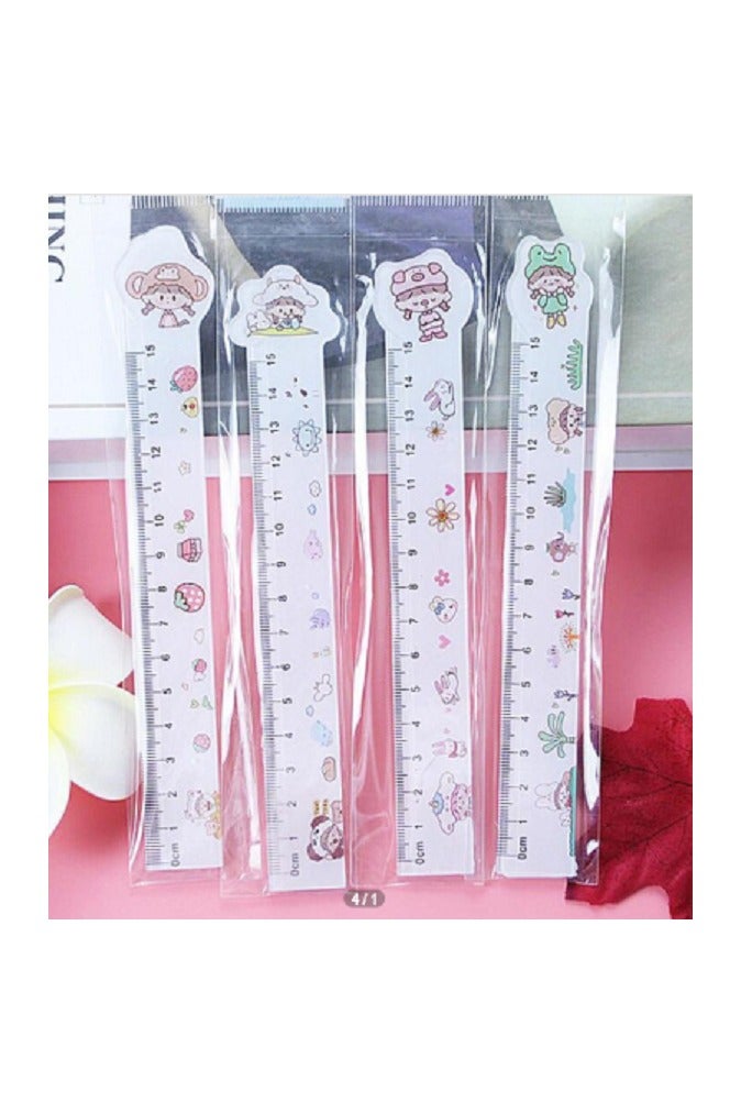 مسطرة رسومات كرتونية لطيفة للمدرسة عدد 1  15 سم - Image 1