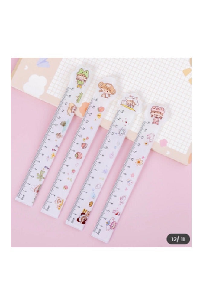 مسطرة رسومات كرتونية لطيفة للمدرسة عدد 1  15 سم - Image 2