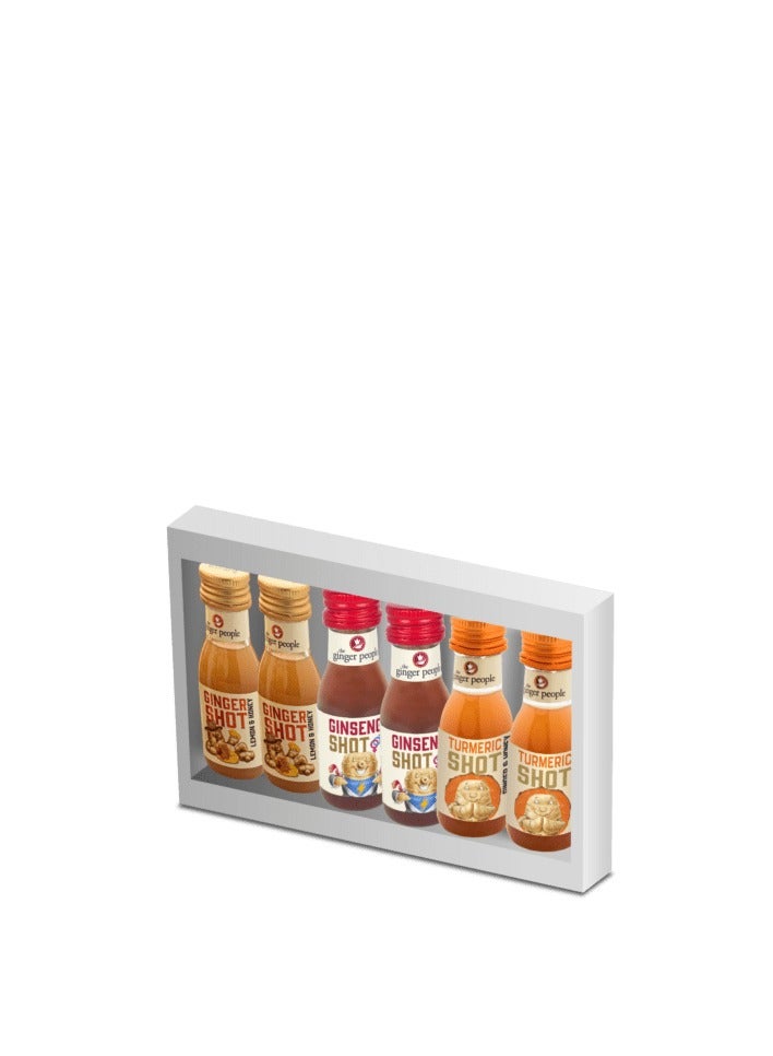 The Ginger People Ginger Ginseng Turmeric Shots 6Pcs Travel Kit