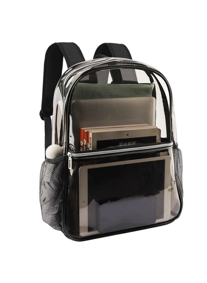 Neurora Clear Backpack Heavy Duty TPU Transparent Backpack for Sports,Work,Security Travel.…, Black, Large, Fashion - Image 1