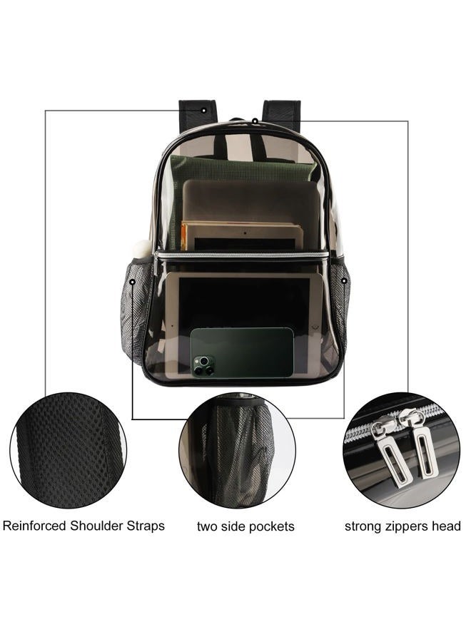 Neurora Clear Backpack Heavy Duty TPU Transparent Backpack for Sports,Work,Security Travel.…, Black, Large, Fashion - Image 3