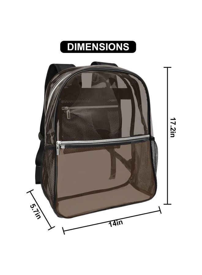 Neurora Clear Backpack Heavy Duty TPU Transparent Backpack for Sports,Work,Security Travel.…, Black, Large, Fashion - Image 2