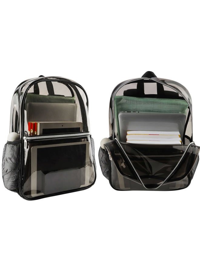 Neurora Clear Backpack Heavy Duty TPU Transparent Backpack for Sports,Work,Security Travel.…, Black, Large, Fashion - Image 5