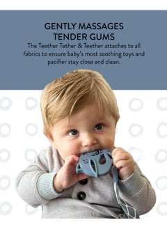 Malarkey Kids Malarkey Kids Baby Teething Toy for Babies 0-12 Months teether Pain Relief Toy with Clip Set Neutral Shower Gift for Boys and Girls Soft Safe BPA-Free Silicone Natural Organic (Baby Shark, Pack of 1)  - Image 3